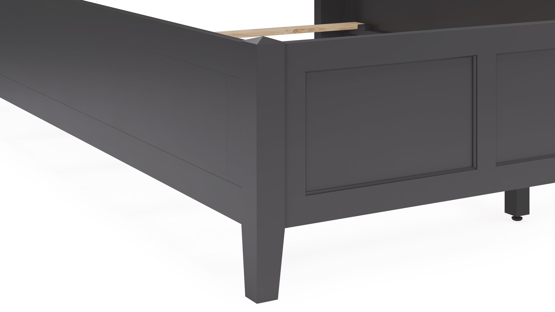 Grace Three Panel Bed in Raven Black - What A Room