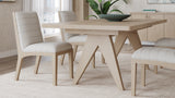 Sumire Solid Wood Dining Chair in Ginger and Natural Linen (Set of 2) - What A Room