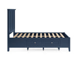 Grace Four Drawer Platform Storage Bed in Blueberry - What A Room