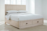 Maxime Two Drawer Footboard Storage Platform Bed In Ash - What A Room