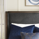 Boracay Upholstered Wingback Storage Bed in Wild Oats Brown - What A Room