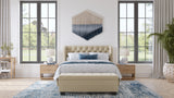 Levi Tufted Storage Bench in Toast Linen - What A Room