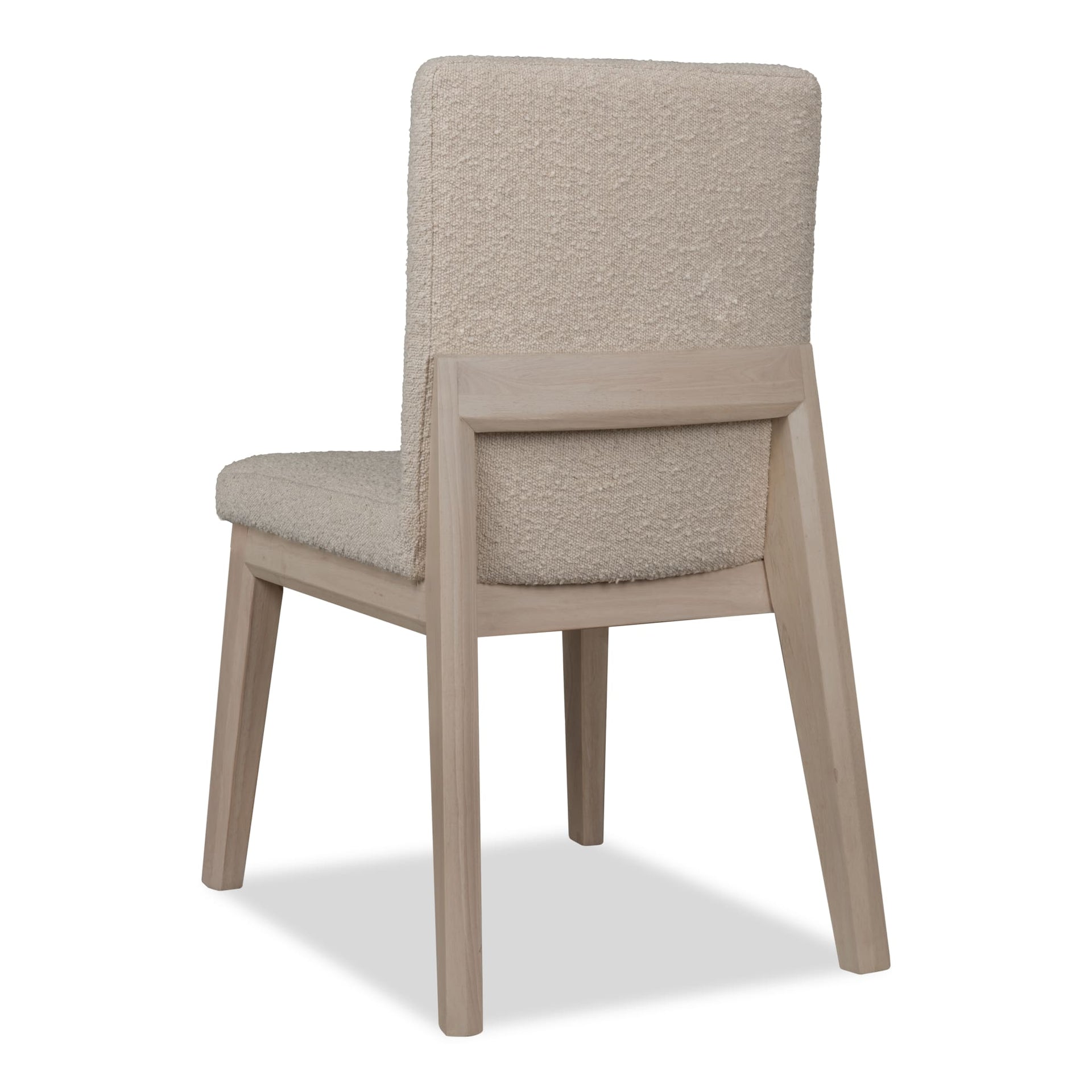 Liv Solid Wood Dining Chair in White Sand and Brun Boucle (Set of 2) - What A Room