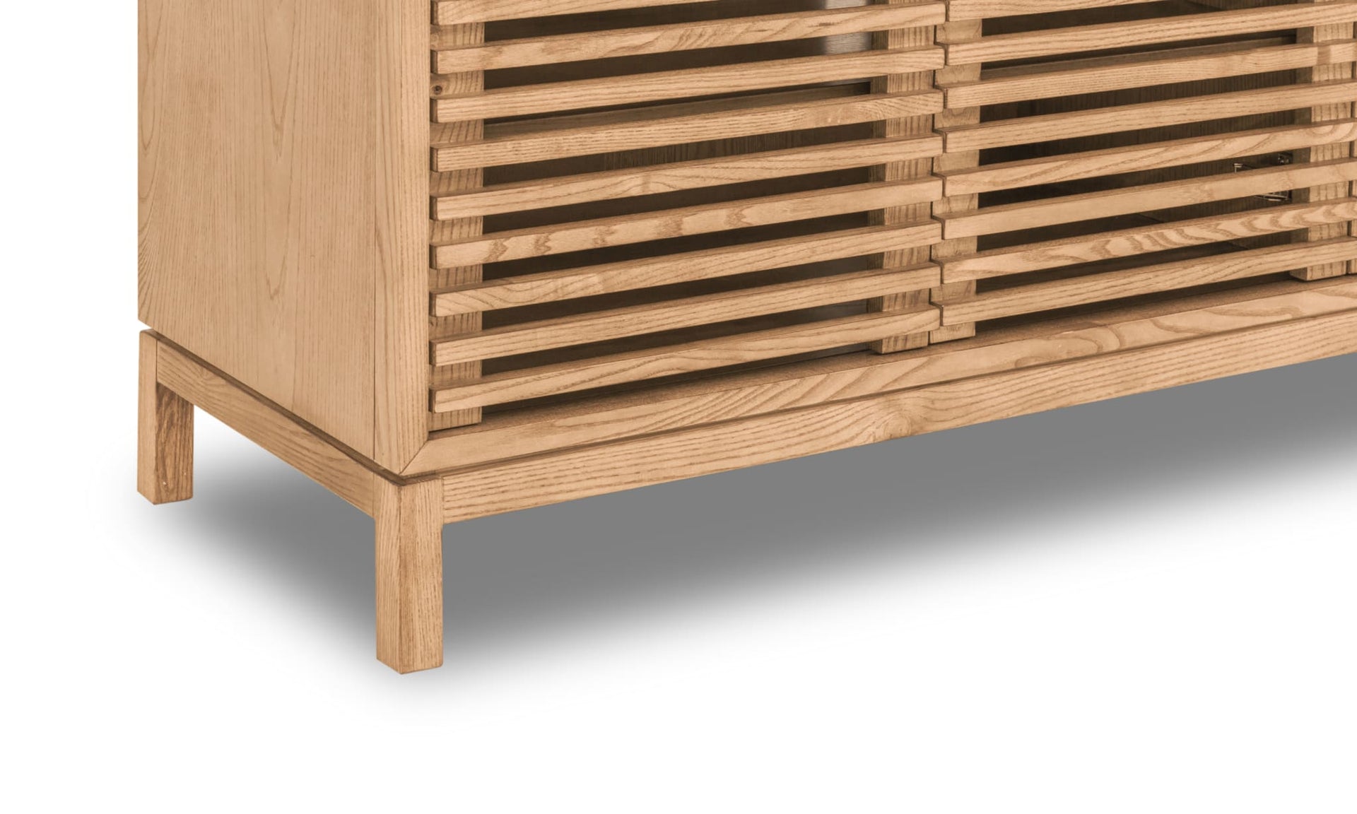 Tanner Four Door Solid Ash Media Console in Flaxen - What A Room