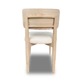 Zinnia Wood Back Dining Chair in White Sand and Dune Chenille (Set of 2) - What A Room