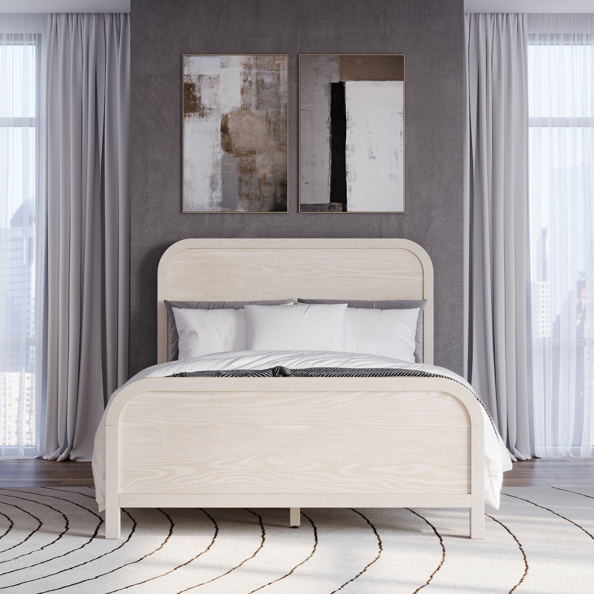 Drake Wood Platform Bed in Sugar - What A Room