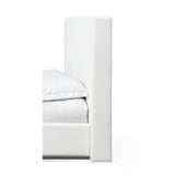One Upholstered Modern Headboard in Pearl - What A Room
