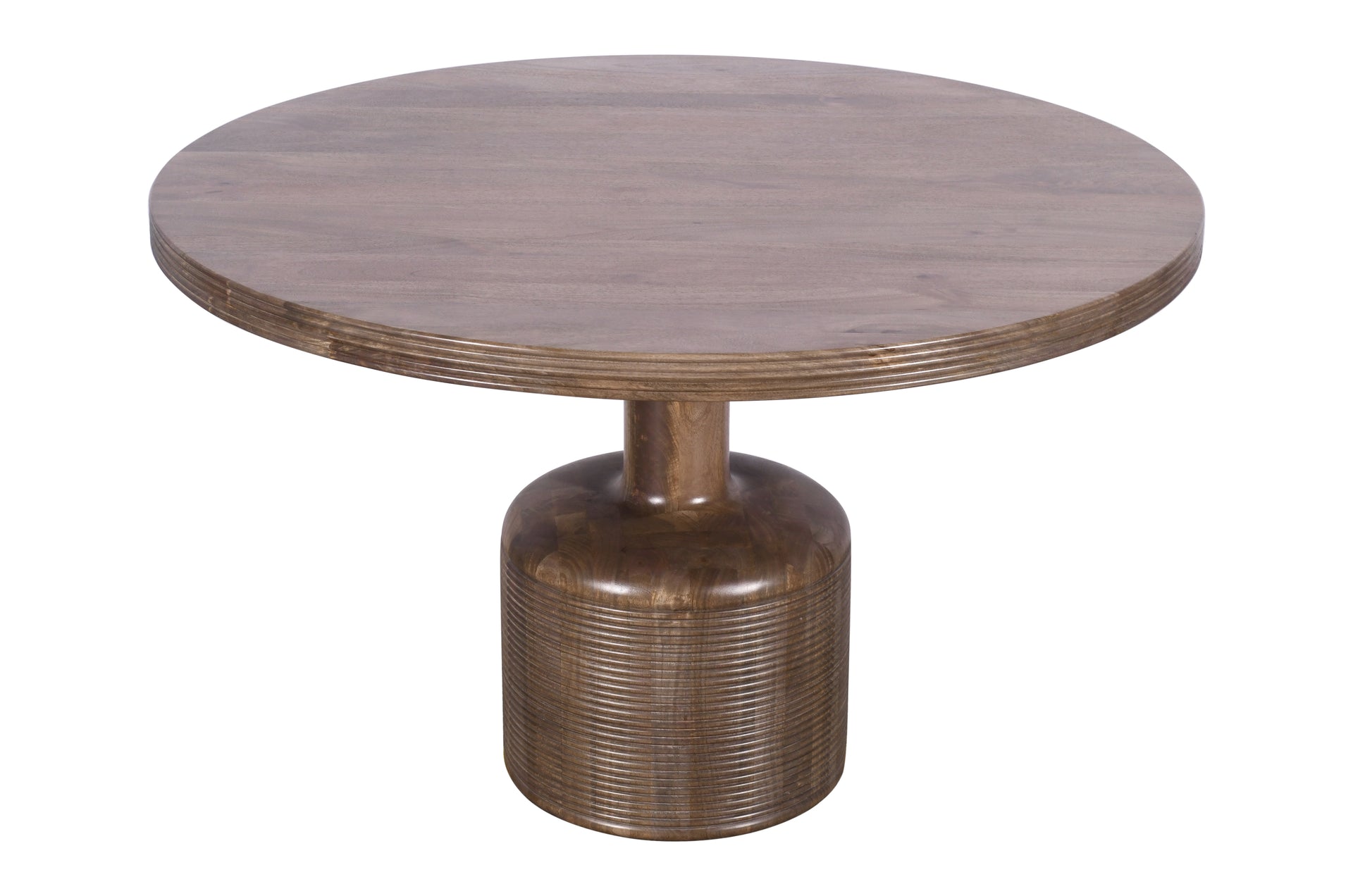 Liyana Solid Wood Round Dining Table in Natural Tan - What A Room