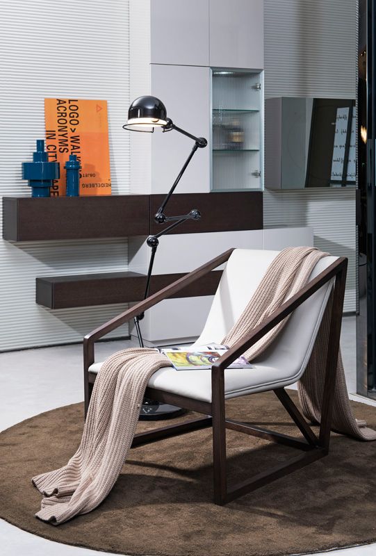 Divani Casa Taranto - Modern Grey Eco-Leather Lounge Chair - What A Room