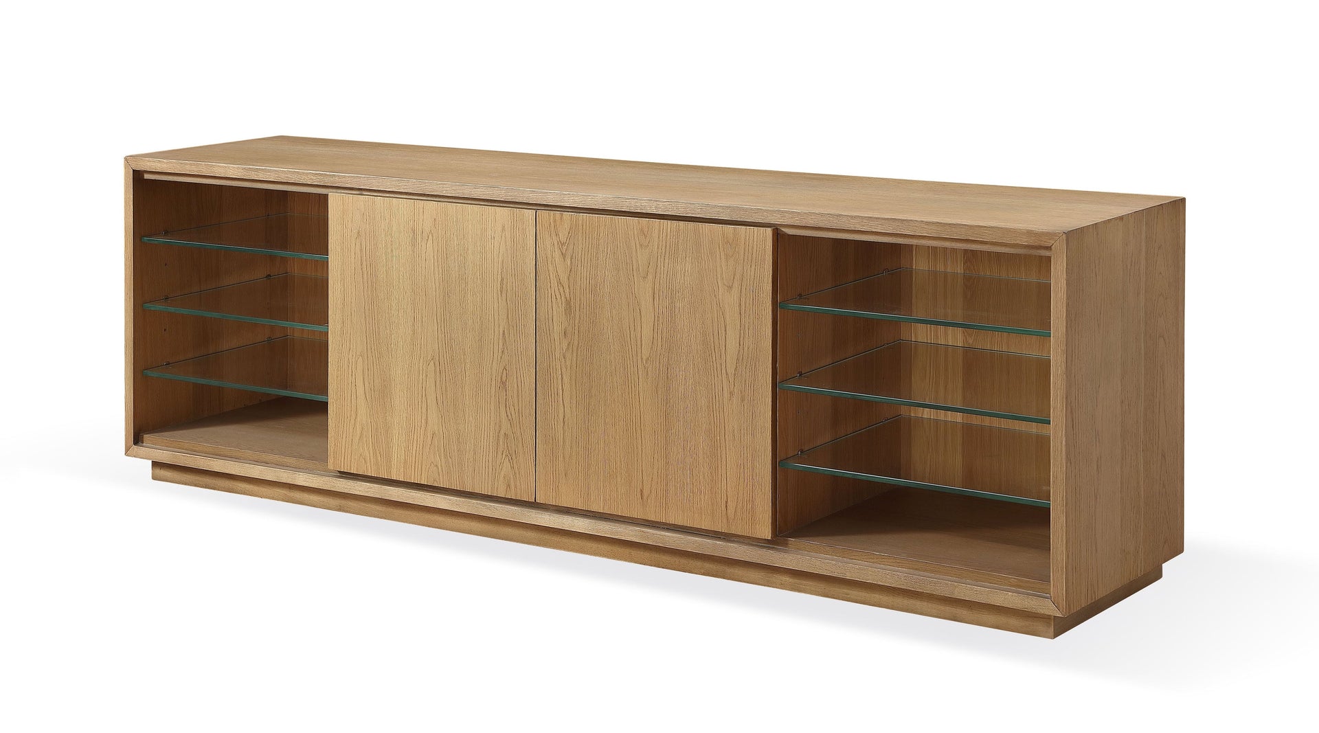 One Coastal Modern 84 inch TV Console in Bisque - What A Room
