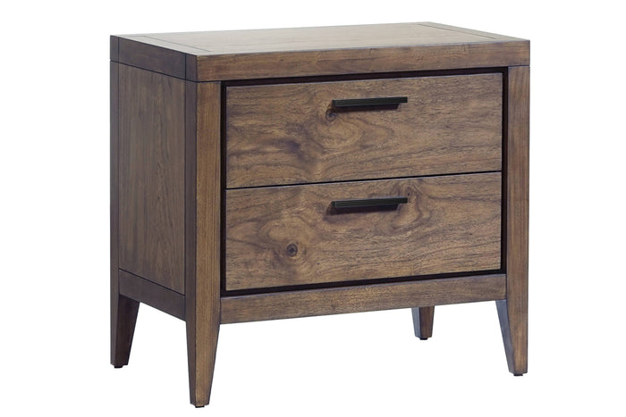 Boracay Two Drawer USB Charging Nightstand in Wild Oats Brown - What A Room