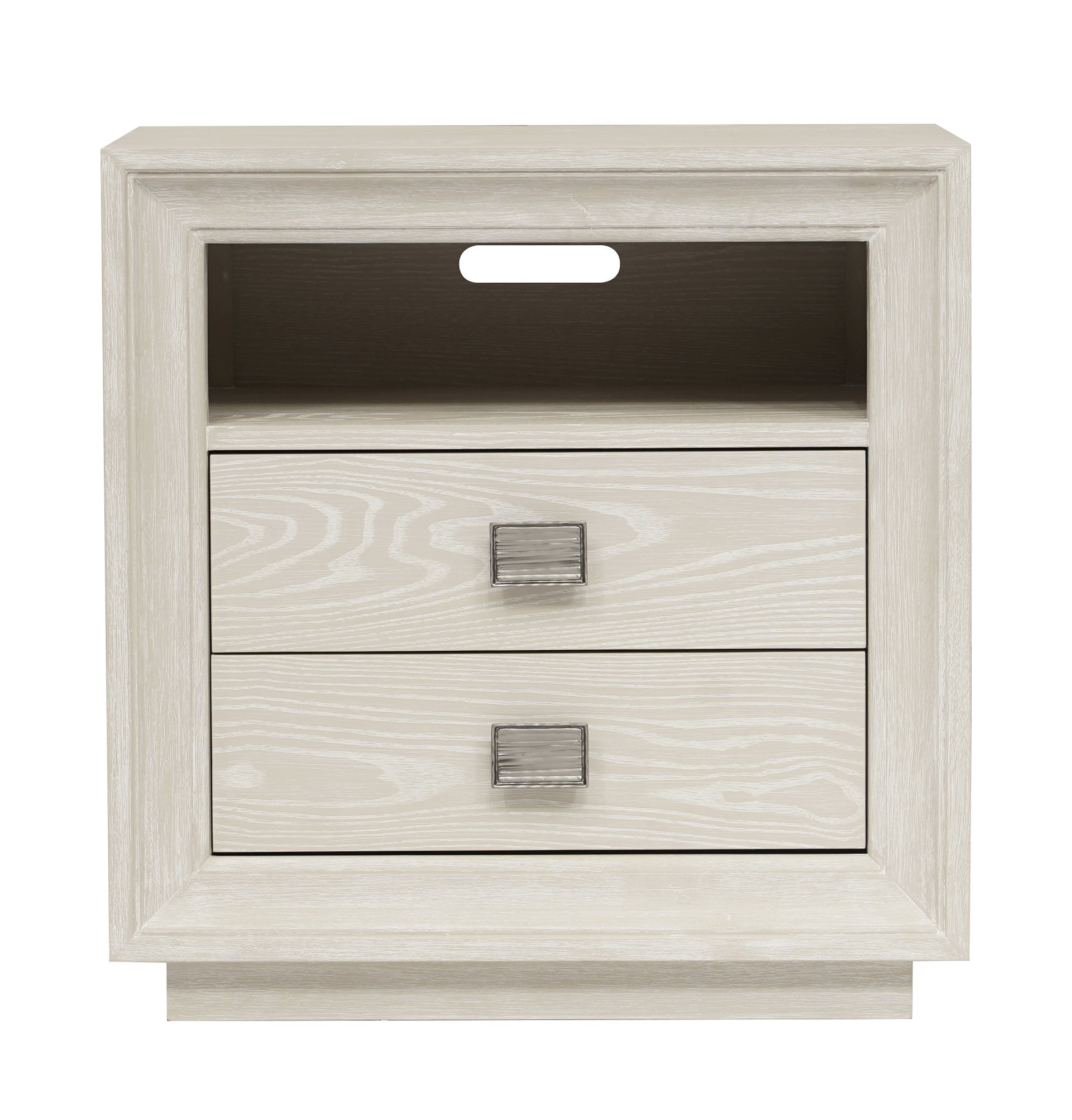 Maxime Two Drawer USB-Charging Nightstand in Ash - What A Room