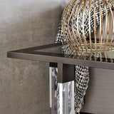 Bastian End Table in Clear Acrylic and Gunmetal Polished Stainless Steel - What A Room
