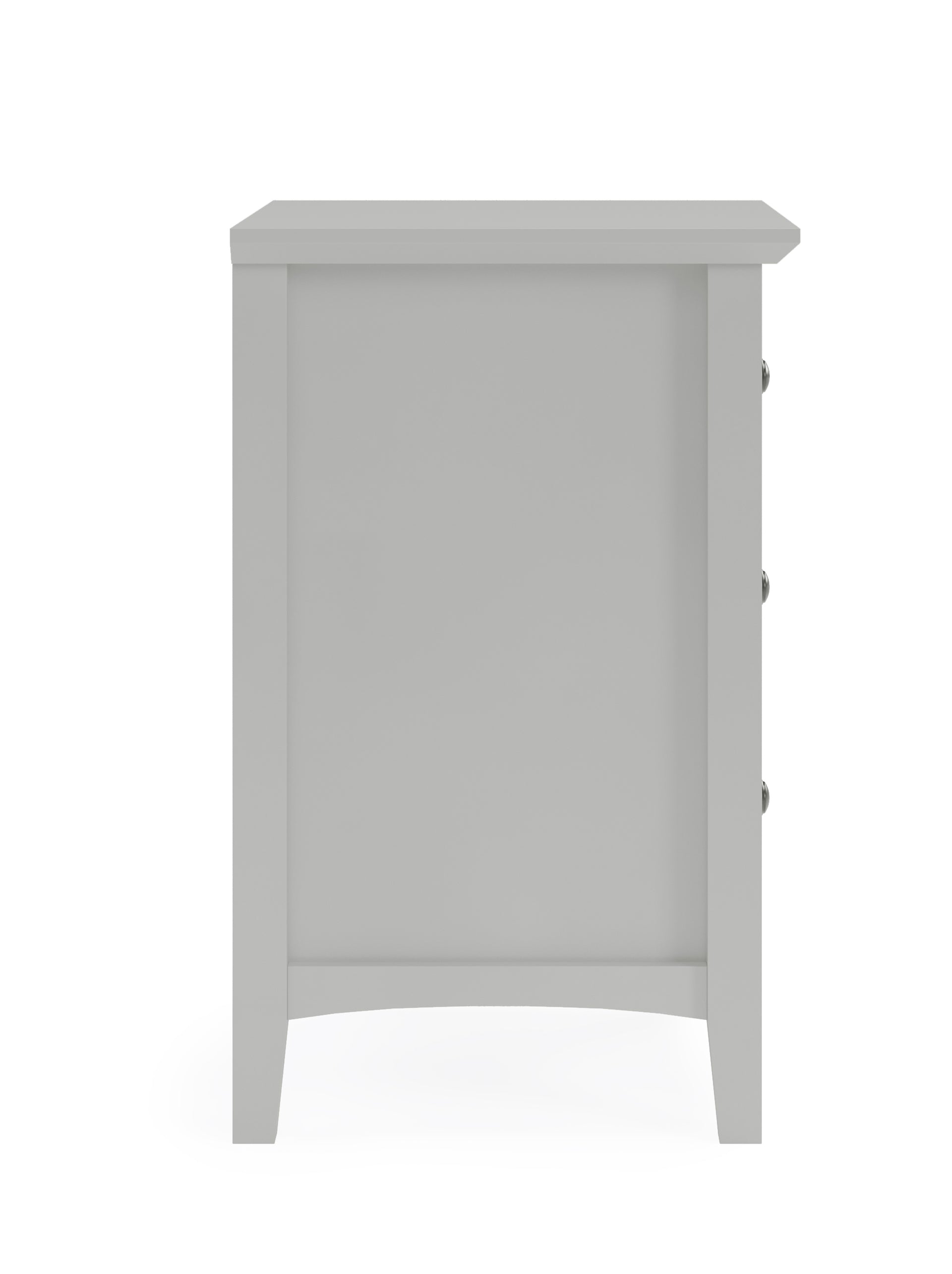 Grace Three Drawer Nightstand in Elephant Grey - What A Room