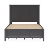 Grace Four Drawer Platform Storage Bed in Raven Black - What A Room