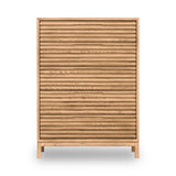 Tanner Five Drawer Ash Wood Chest in Flaxen - What A Room