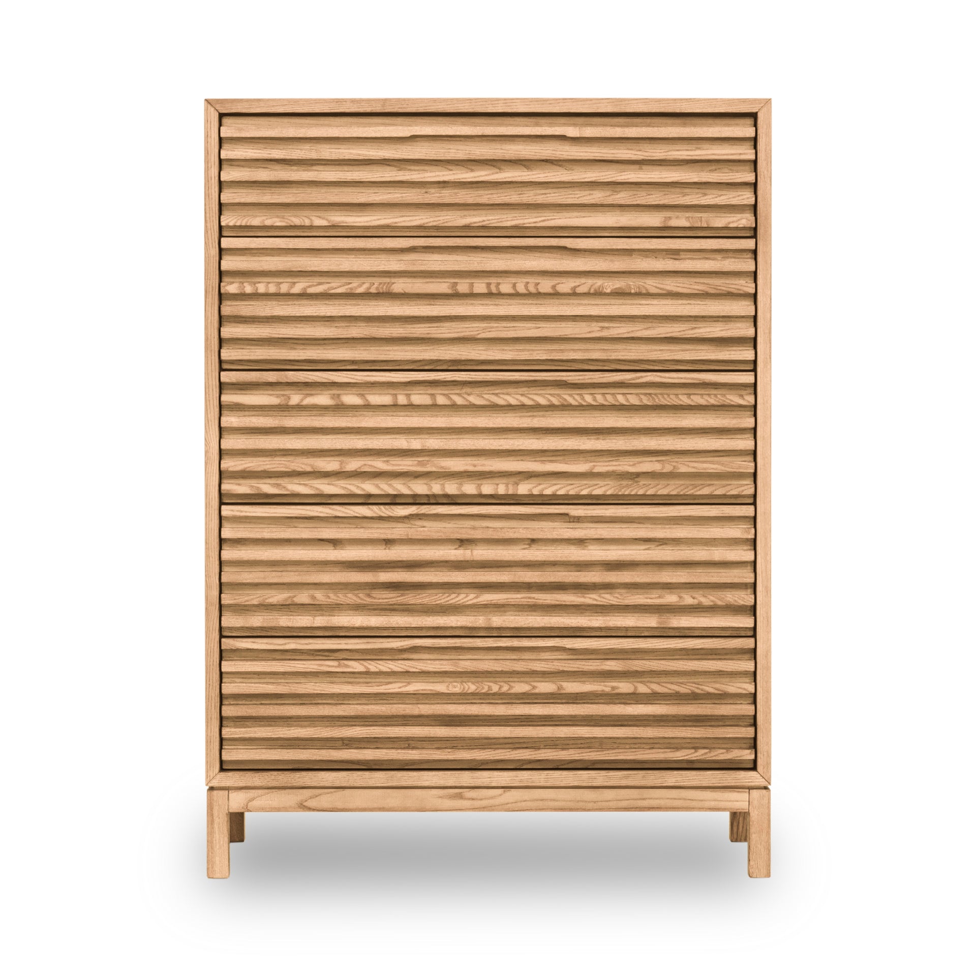 Tanner Five Drawer Ash Wood Chest in Flaxen - What A Room