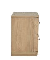 Penny Two Drawer White Ash Nightstand in Buff Cream - What A Room