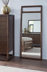 Sol Beveled Glass Floor Mirror in Brown Spce - What A Room