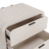 Drake Two Drawer USB-Charging Nightstand in Sugar - What A Room