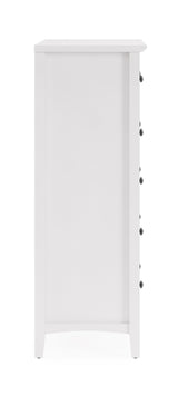 Grace Five Drawer Chest in Snowfall White - What A Room