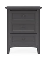 Grace Three Drawer Nightstand in Raven Black - What A Room