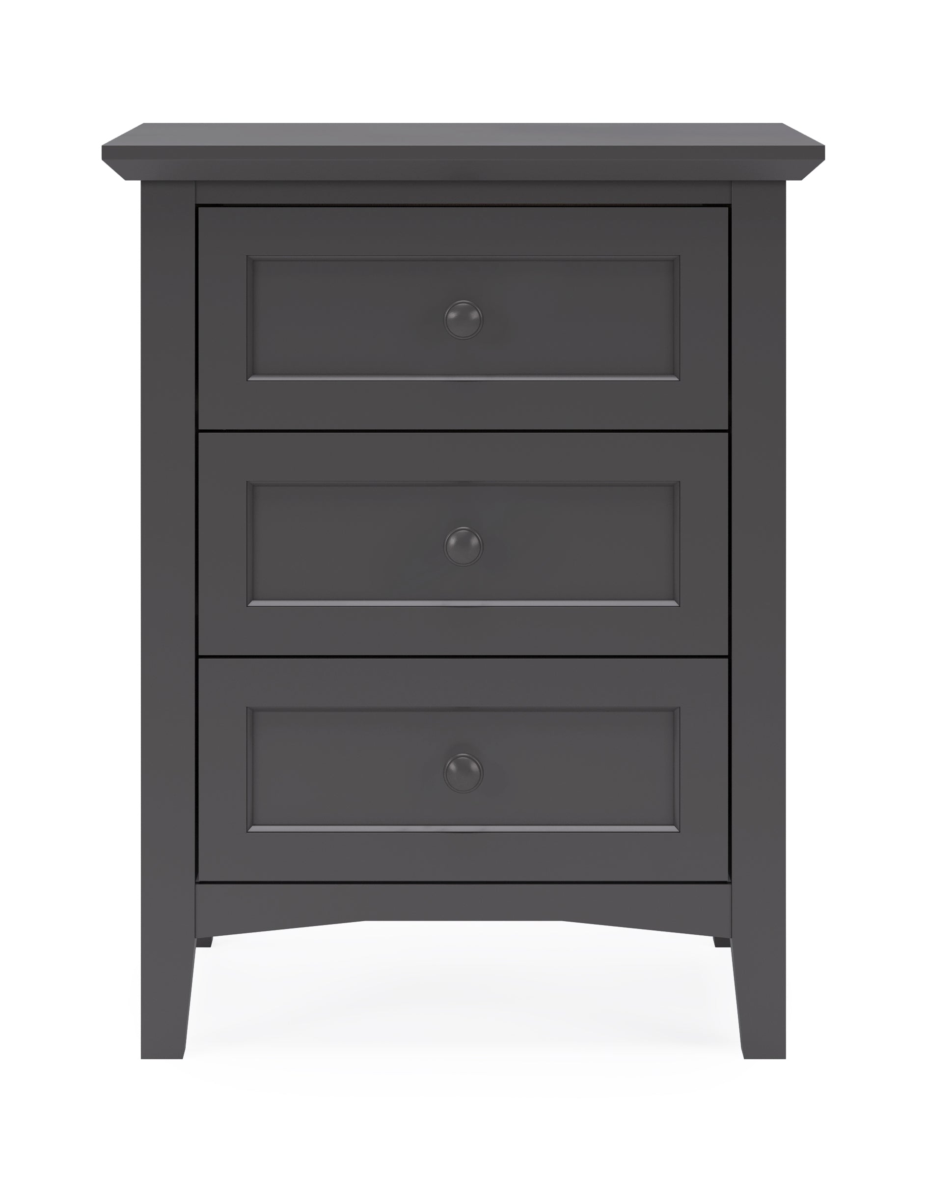 Grace Three Drawer Nightstand in Raven Black - What A Room