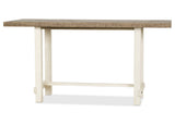 Rutherford Rectangular Wooden Counter Table in Drift and Antique White - What A Room