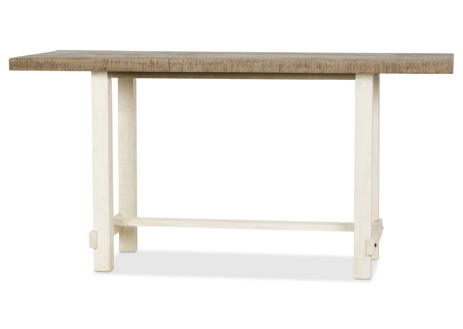 Rutherford Rectangular Wooden Counter Table in Drift and Antique White - What A Room
