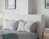One Upholstered Modern Headboard in Pearl - What A Room