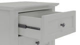 Grace Three Drawer Nightstand in Elephant Grey - What A Room