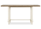 Rutherford Rectangular Wooden Counter Table in Drift and Antique White - What A Room