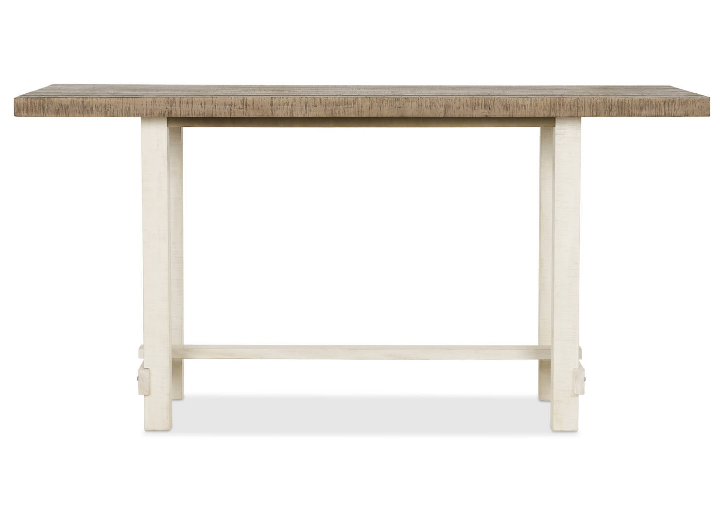 Rutherford Rectangular Wooden Counter Table in Drift and Antique White - What A Room