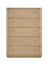 Penny Five Drawer White Ash Chest in Buff Cream - What A Room