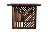 Fevano Solid Wood Rectangular Dining Table in Smoked Brown - What A Room