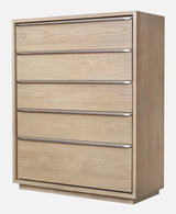 One Coastal Modern Five Drawer Chest in Bisque - What A Room