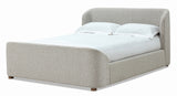 Kiki Upholstered Platform Bed in Cotton Ball Boucle - What A Room