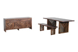 Fevano Solid Wood Rectangular Dining Table in Smoked Brown - What A Room