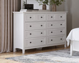 Grace Eight Drawer Dresser in Snowfall White - What A Room