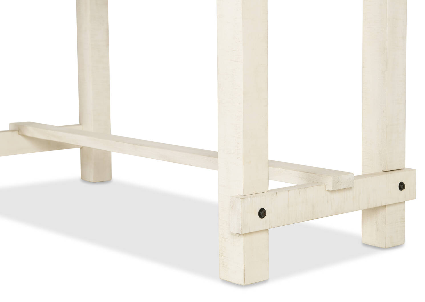 Rutherford Rectangular Wooden Counter Table in Drift and Antique White - What A Room