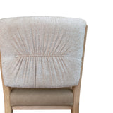 Zinnia Upholstered Dining Chair in White Sand, Buttermilk Leather and Dune Chenille (Set of 2) - What A Room
