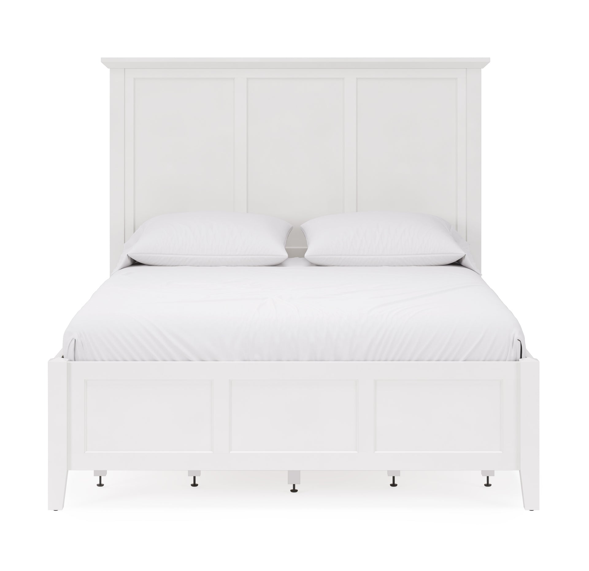 Grace Four Drawer Platform Storage Bed in Snowfall White - What A Room