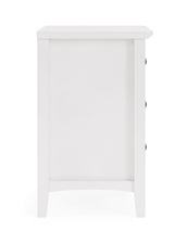 Grace Three Drawer Nightstand in Snowfall White - What A Room