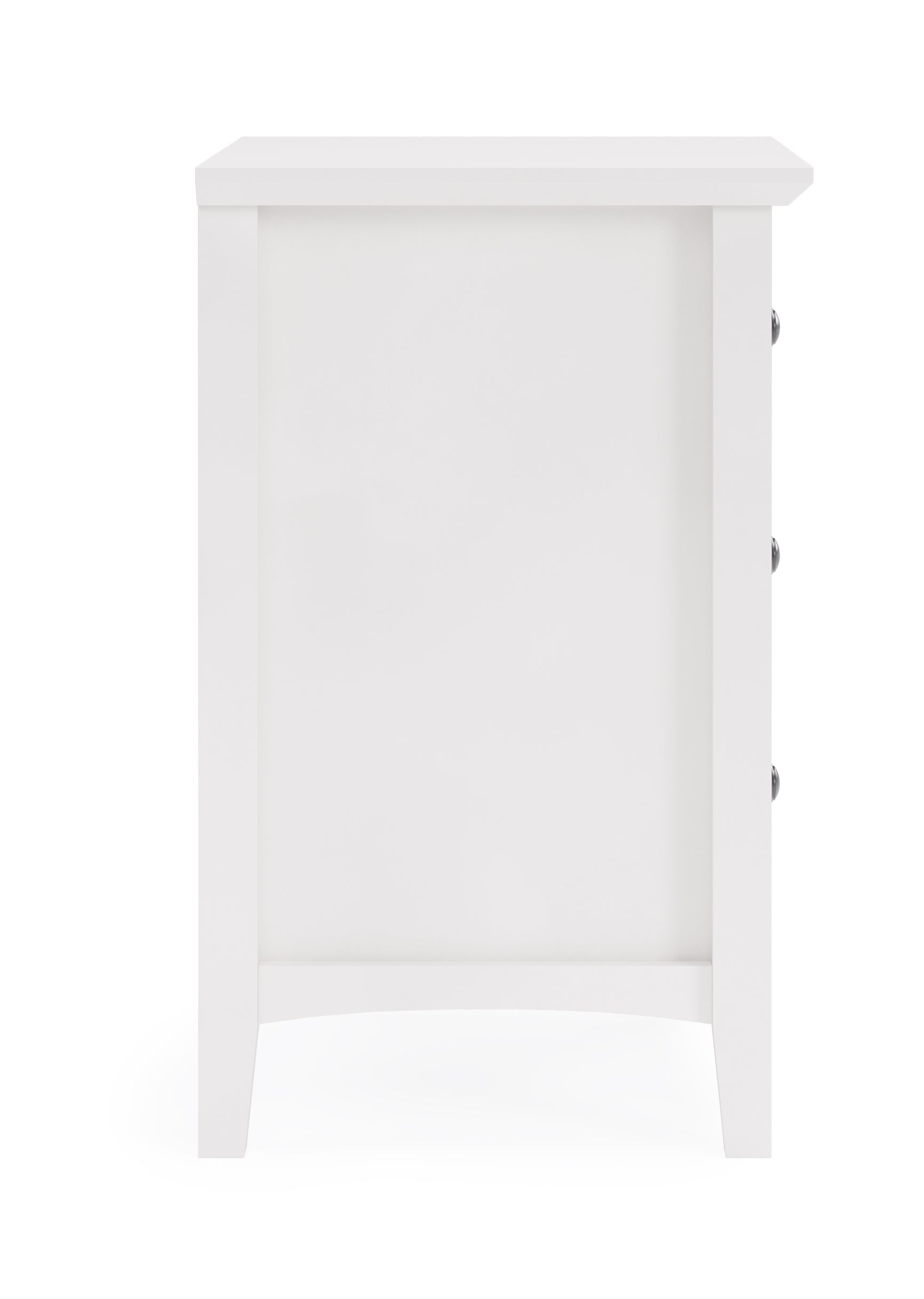 Grace Three Drawer Nightstand in Snowfall White - What A Room