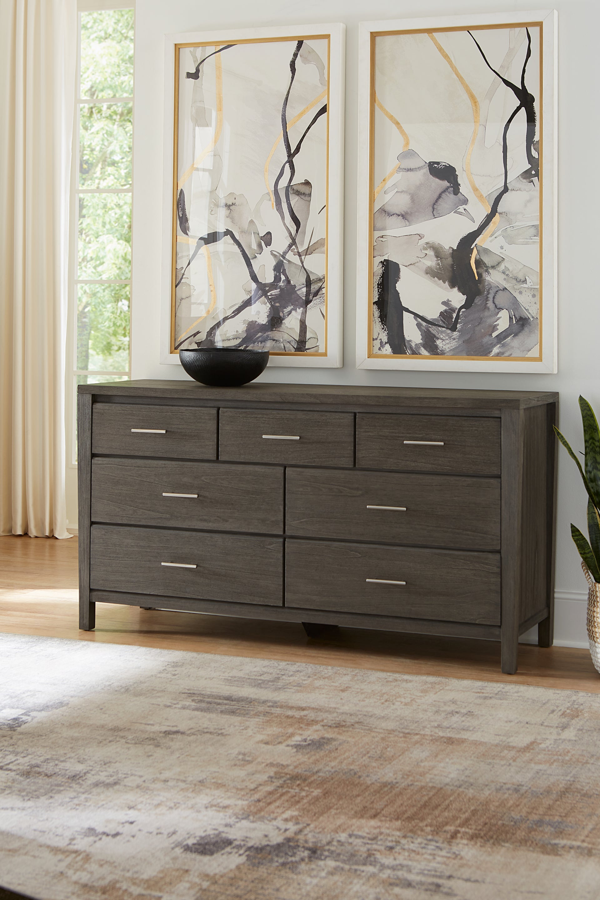 Nevis Seven Drawer Dresser in Sharkskin - What A Room