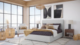 Olivia Upholstered Platform Bed in Linen - What A Room