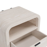 Drake One Drawer One Shelf USB-Charging Nightstand in Sugar - What A Room