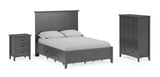 Grace Four Drawer Platform Storage Bed in Raven Black - What A Room