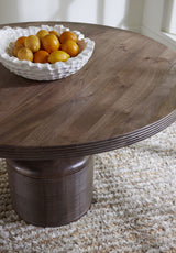 Liyana Solid Wood Round Dining Table in Natural Tan - What A Room