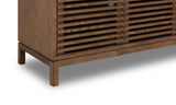 Tanner Four Door Solid Ash Media Console in Roux - What A Room
